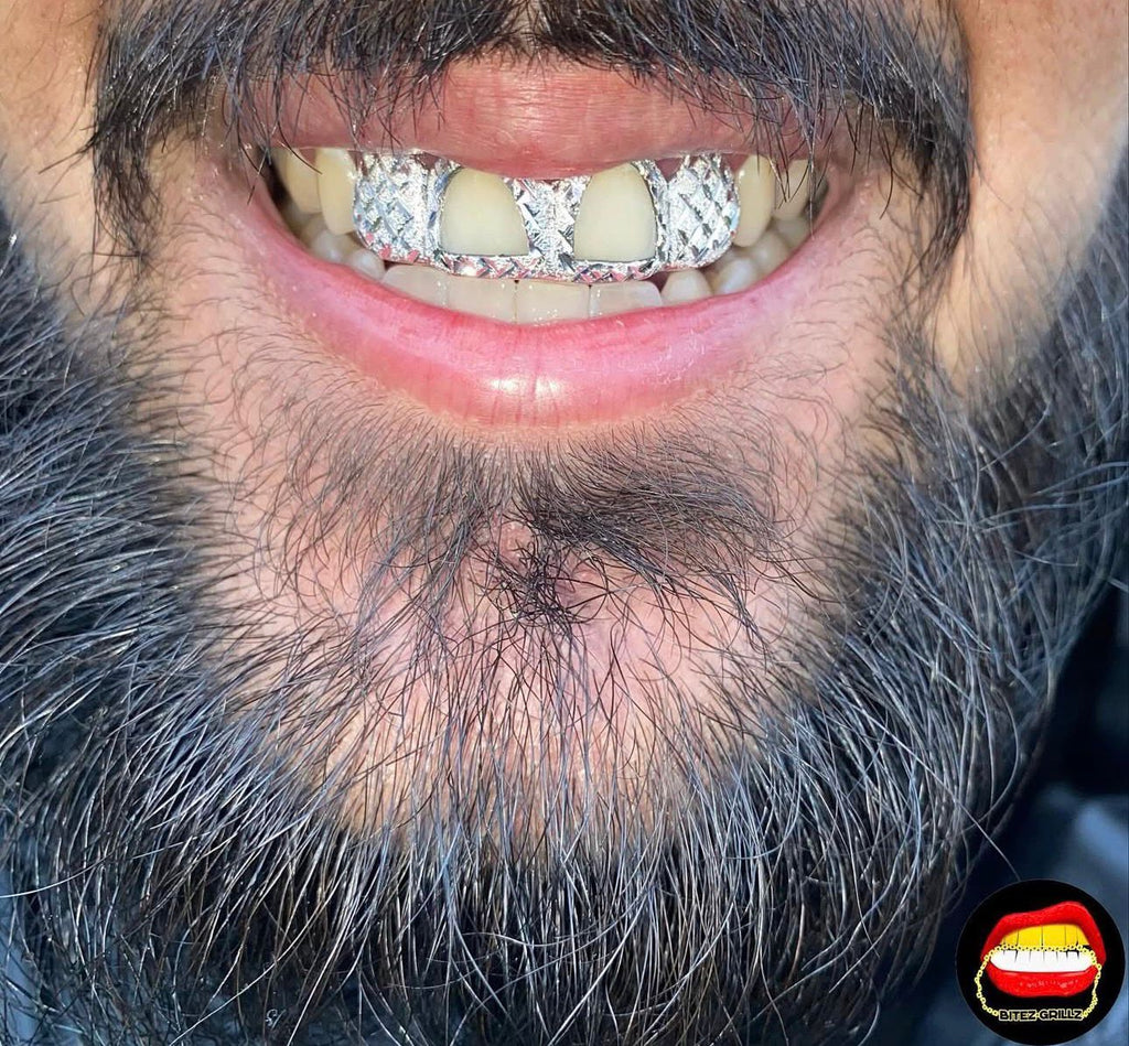 2 x Window Front & Lateral Diamond Dust Cut - Bitez Grillz