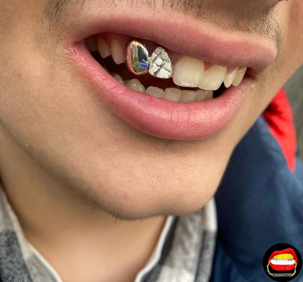 Plain Canine - Lateral Diamond Dust Cut - Bitez Grillz