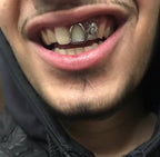 Lateral Diamond Dust Cut & Front Plain Window - Bitez Grillz