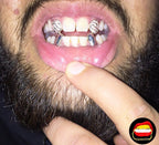 2 Plain Canines - 2 Diamond Dust Cut Canines - Bitez Grillz